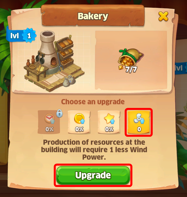How to upgrade buildings Island Hoppers